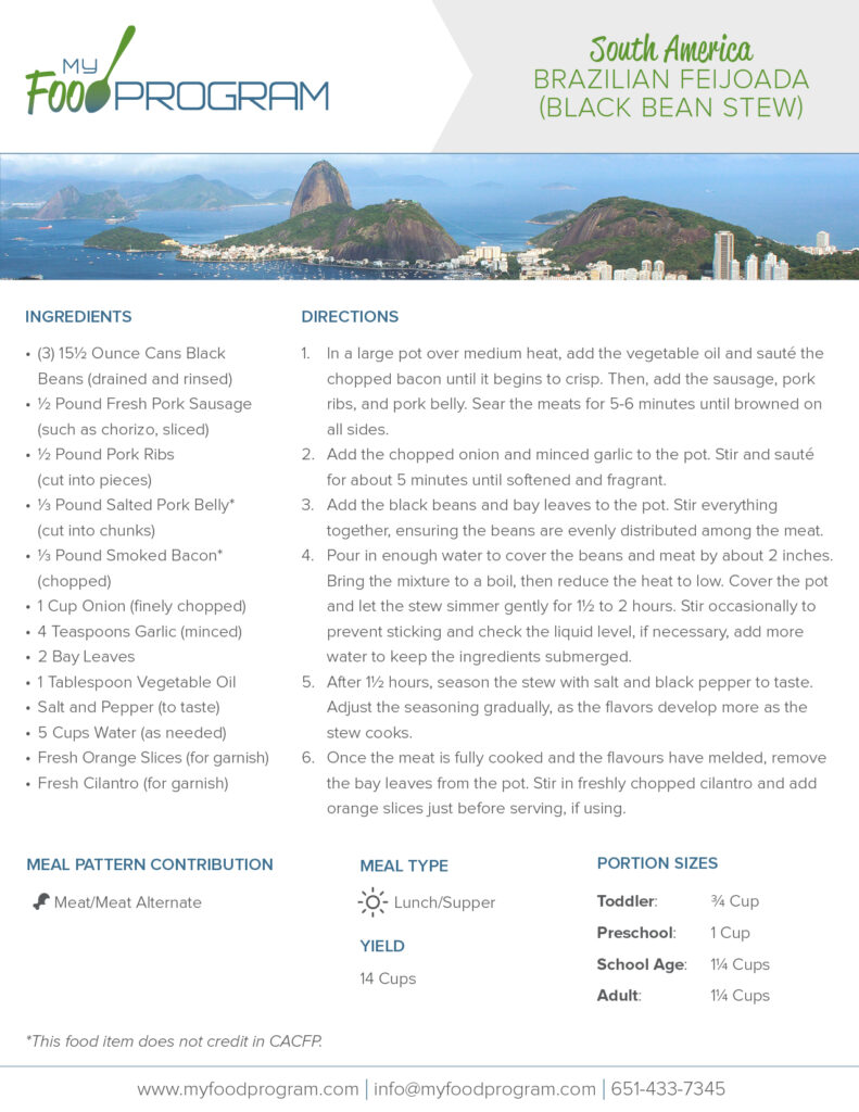 My Food Program Brazilian Feijoada (Black Bean Stew) Recipe