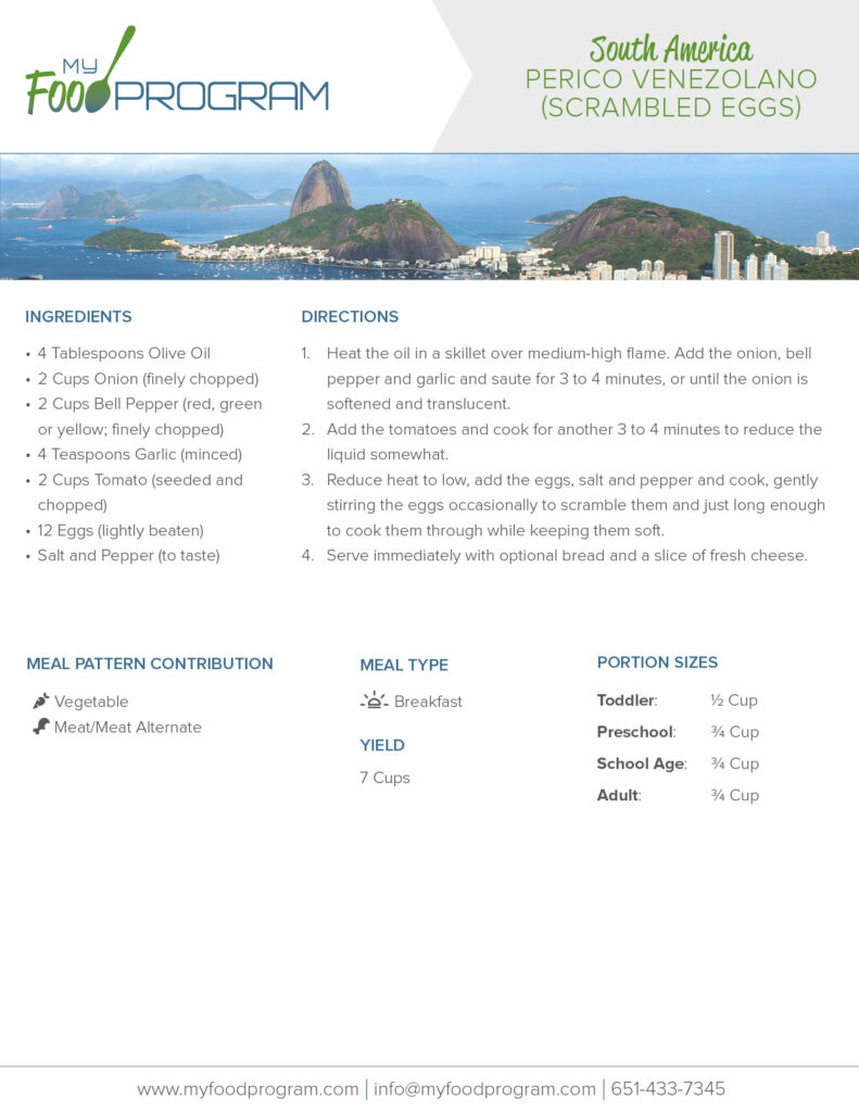 My Food Program Perico Venezolano (Scrambled Eggs) Recipe